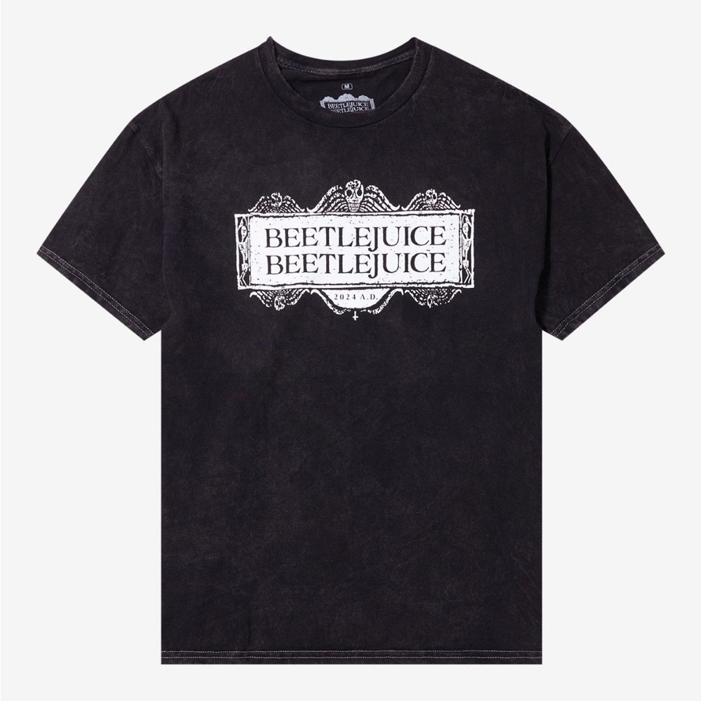 NWT Beetlejuice Unisex Logo Black White T-Shirt Size XL